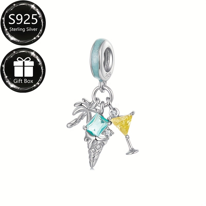 S925 Sterling Silver Women's Ocean Beach Party Pendant